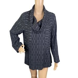 Habitat Cowl Neck Long Sleeve Tunic Top, Black, Size M